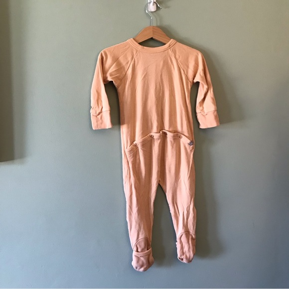 Goumikids Zipper Jumpsuit Pajamas, Pumpkin, 18-24 months - Picture 3 of 7